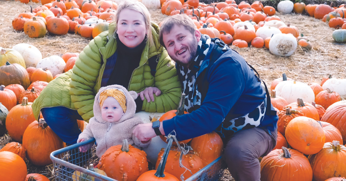 Oggi and his wife and Child
